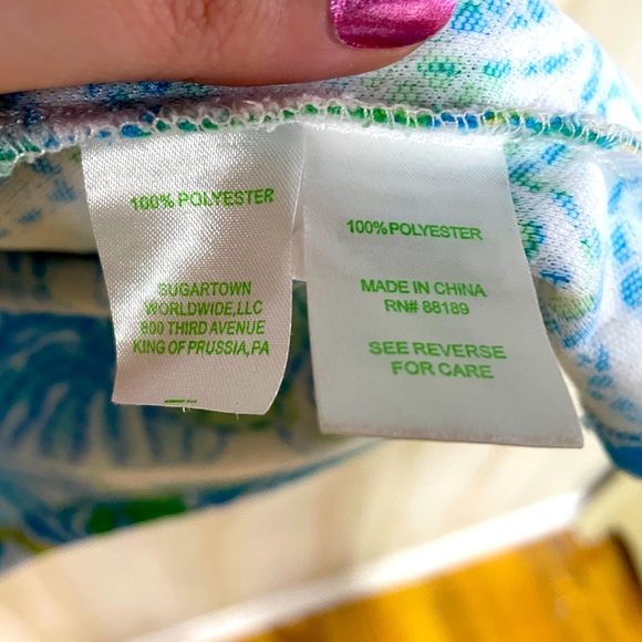 Lilly Pulitzer Rayna Dress Sweet and Sour  Blue Lemon Print Mini Dress Sz S - Picture 8 of 10